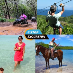 ATV Jungle Tour + Zipline Adventure + Horseback Riding + Beach Resort Day Pass