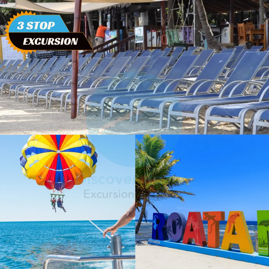 Beach Resort Day Pass + Parasailing + Roatan Sign